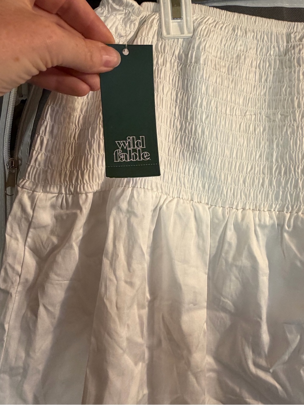 wild fable White Smocked Maxi Skirt XXL - Picture 3 of 6
